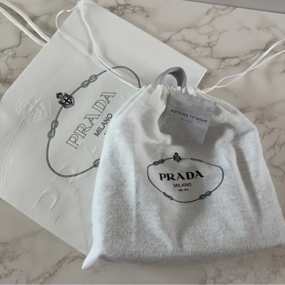 ⭕️ PRADA Mini Bag Re-Nylon Re-Edition 2000 Grey - Picture 7 of 7